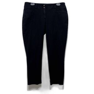 Apt. 9 Torie Pants Pull On Stretch Trouser Legging Crop Black Womens sz 12